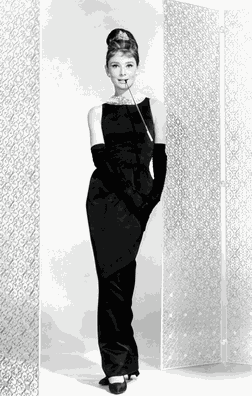 Audrey Hepburn wearing a Black Givenchy dress