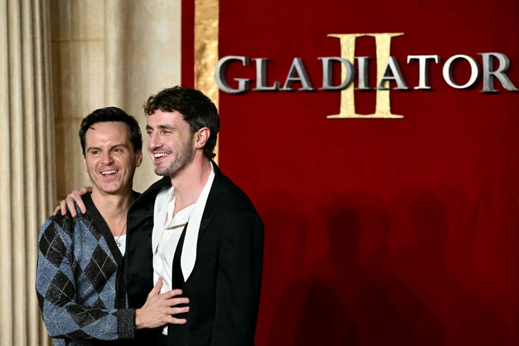 Irish actors Andrew Scott and Paul Mescal star in 'Gladiator II'