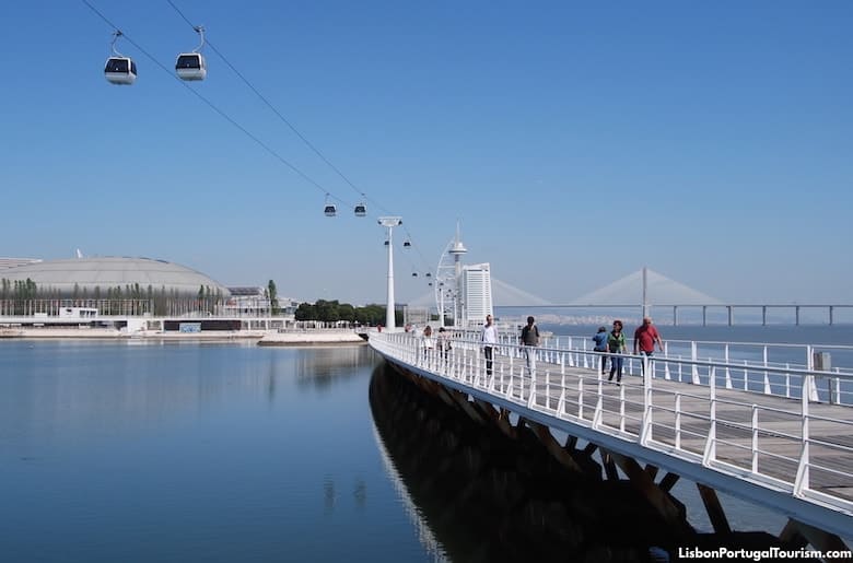 View of Parque das Nações from the boardwalk by the Oceanarium