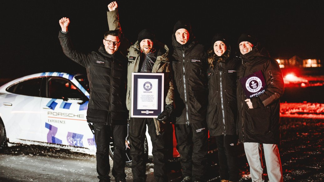 Porsche Taycan GTS Secures Record-Breaking Ice Drift Title