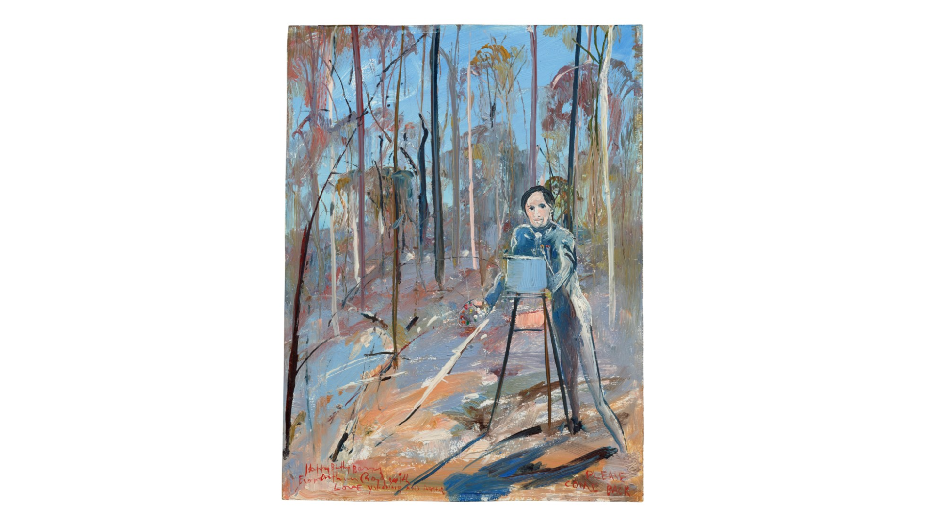 Barry Humphries painting at Shoalhaven by renowned Australian artist Arthur Boyd