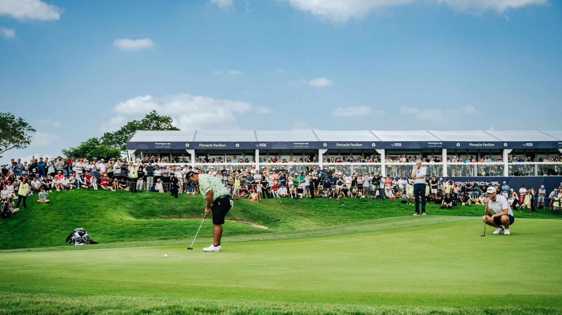 18th green Classic Course Laguna National Golf Resort Club, Porsche Singapore Classic, 2025, Porsche AG