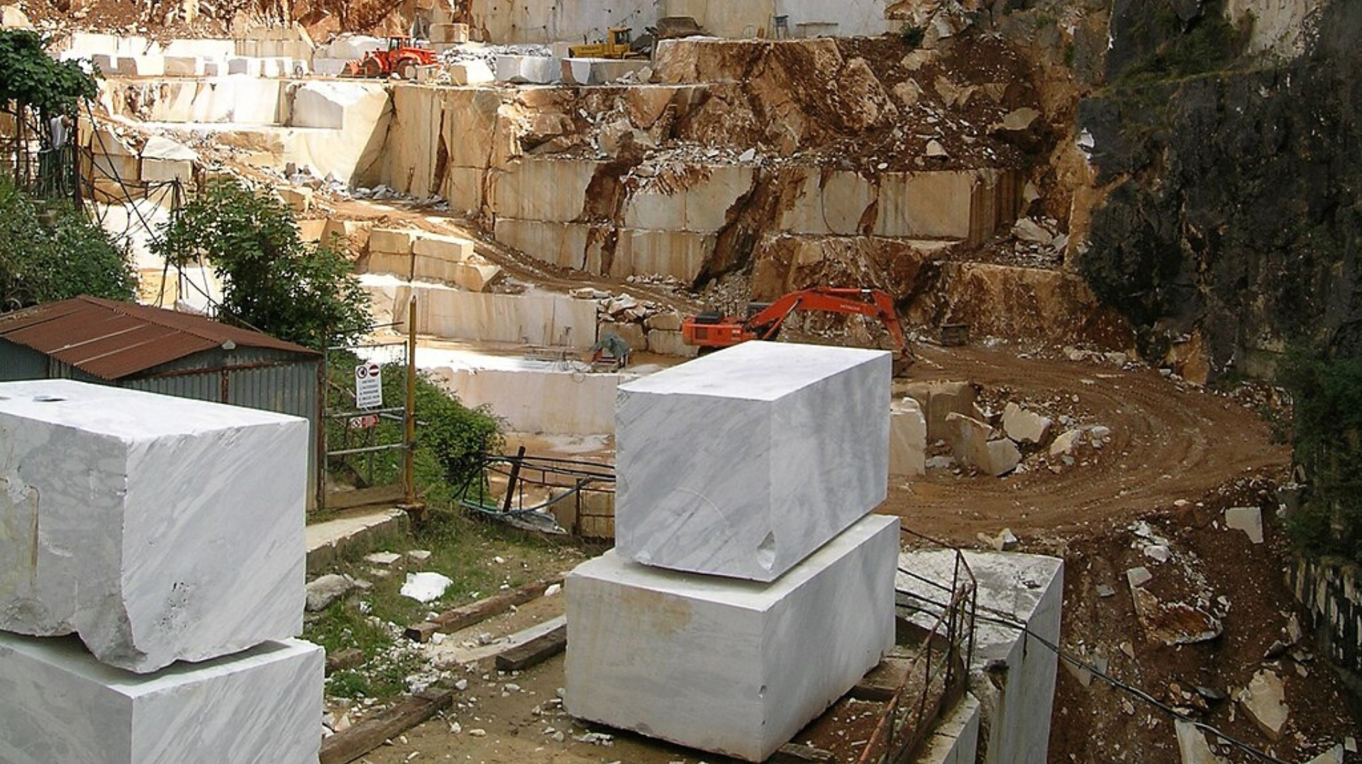 A Carrara marble quarry