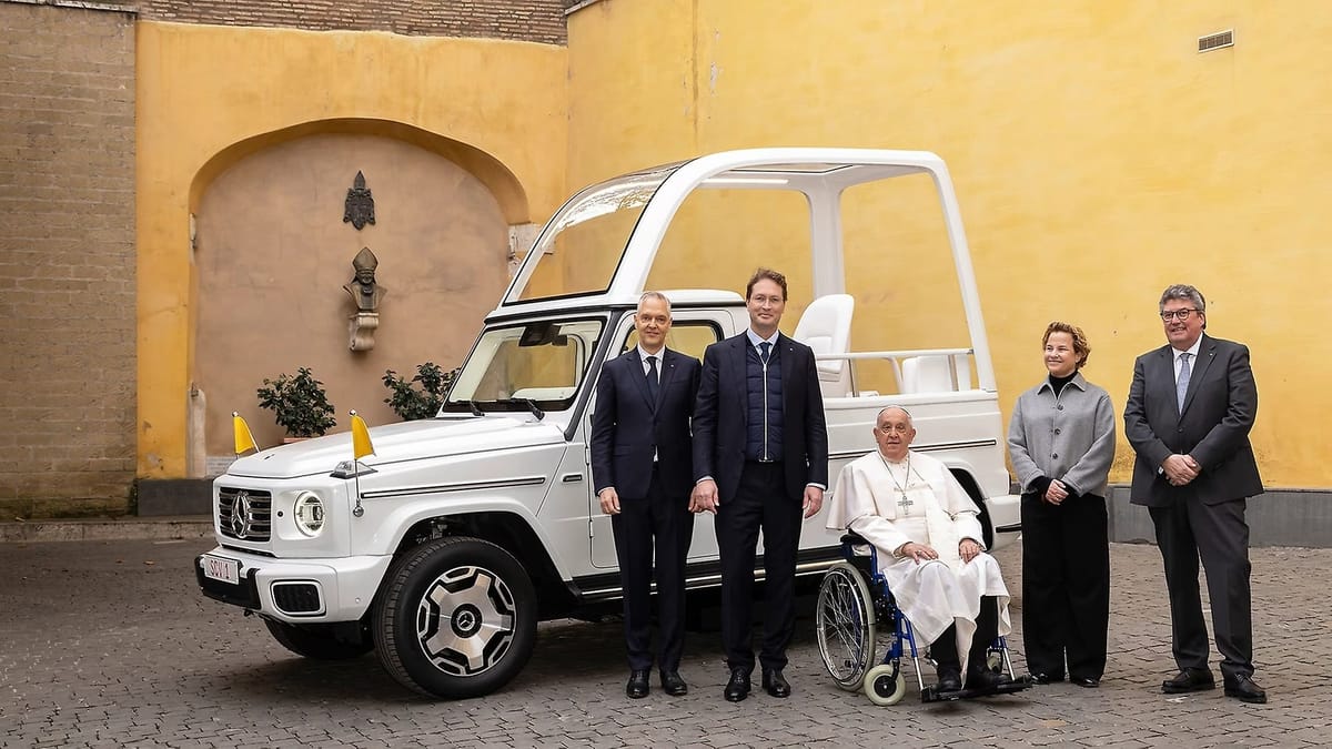 Electric, Iconic, Sustainable: The First-Ever Popemobile by Mercedes-Benz