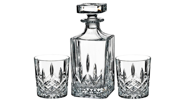 Marquis By Waterford Markham Square Decanter & Double Old Fashion Pair