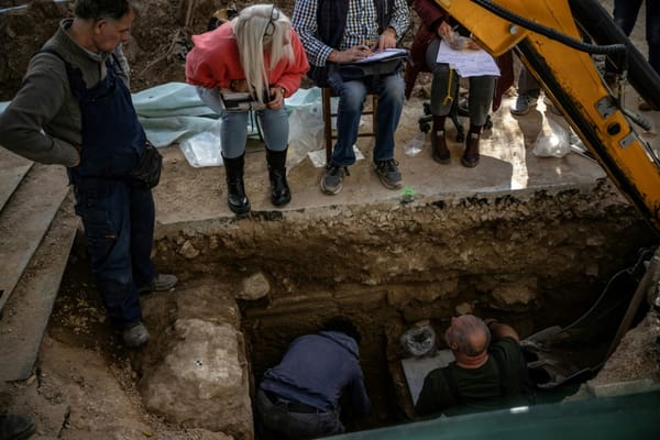 Ancient marble statue found during Greek road works